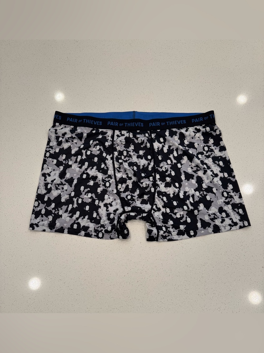 Pair of Thieves Mens 3XL Camo Boxer Briefs Underwear Mesh Shorts Grey Camouflage